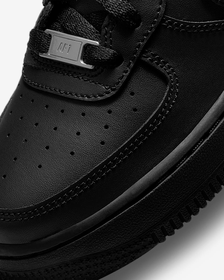 Kids black nike air force 1 discount